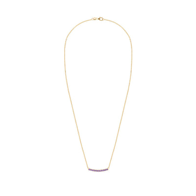 1.35TCW Round Cut Moissanite Diamond February Birthstone Necklace