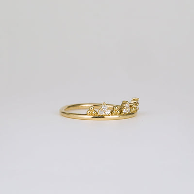 0.29 TCW  Round Lab Grown Diamond Cluster Wedding Band