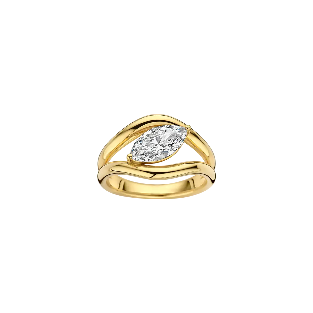 1.20CT Marquise Cut Unique Solitaire Moissanite Engagement Ring