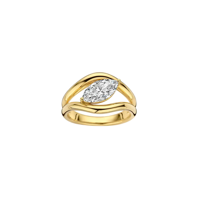 1.20CT Marquise Cut Unique Solitaire Moissanite Engagement Ring