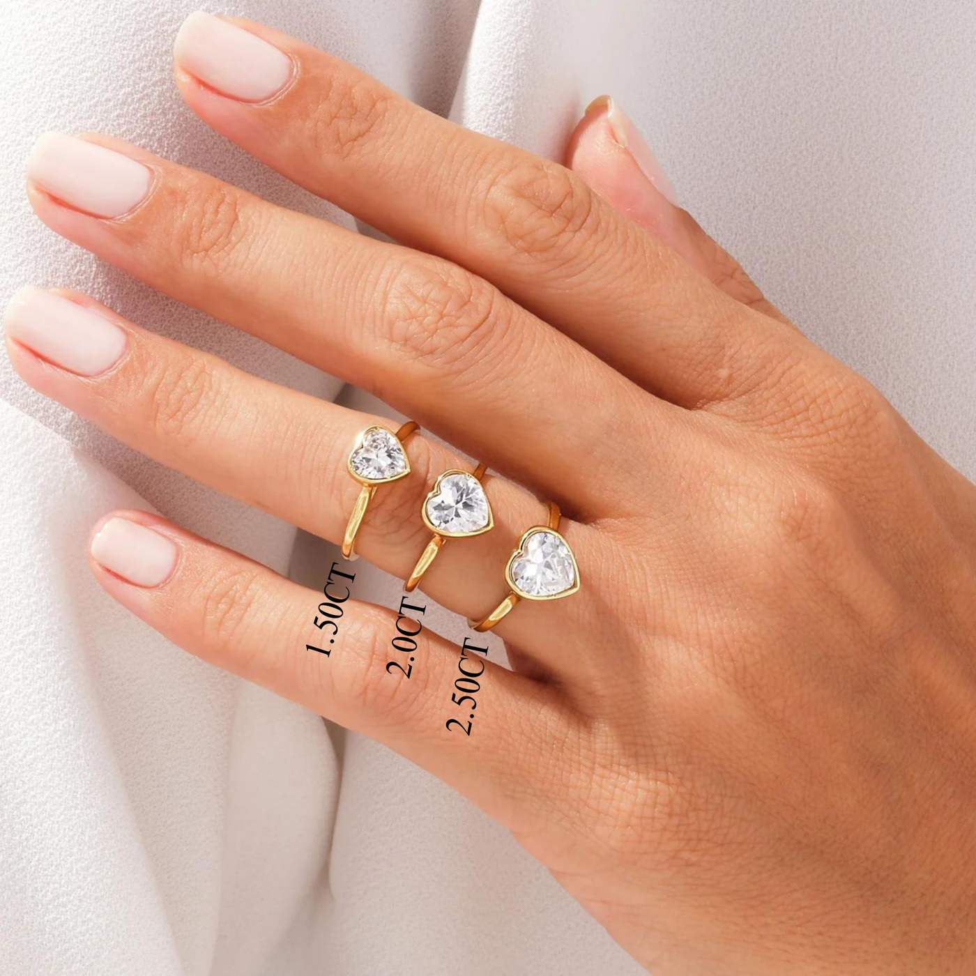 1.50CT Heart Cut Bezel Setting Solitaire Moissanite Engagement Ring