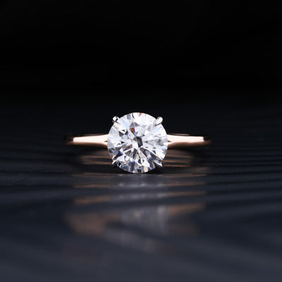 3.0 CT Round Cut Moissanite Solitaire Engagement Ring