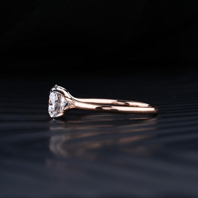 3.0 CT Round Cut Moissanite Solitaire Engagement Ring