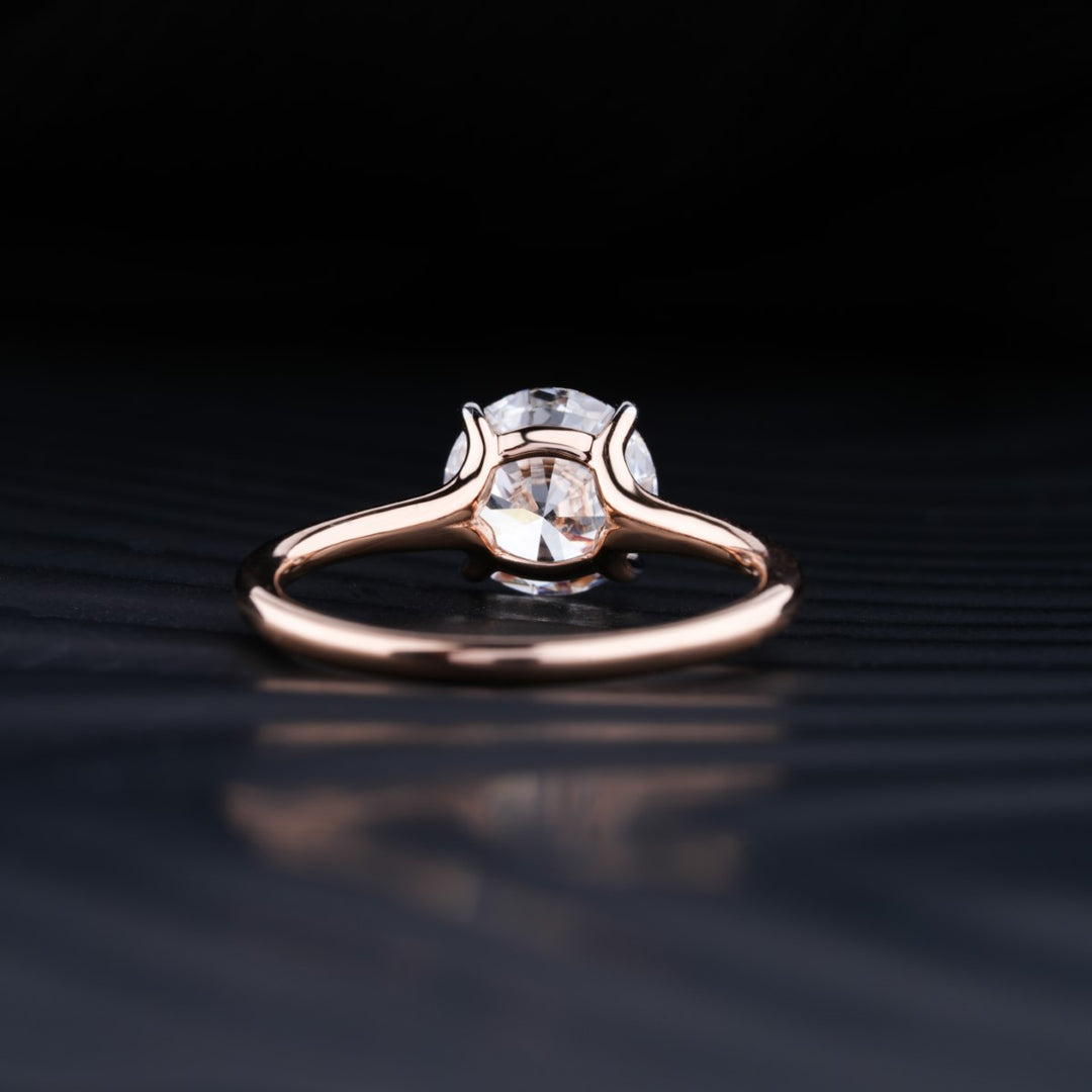 3.0 CT Round Cut Moissanite Solitaire Engagement Ring