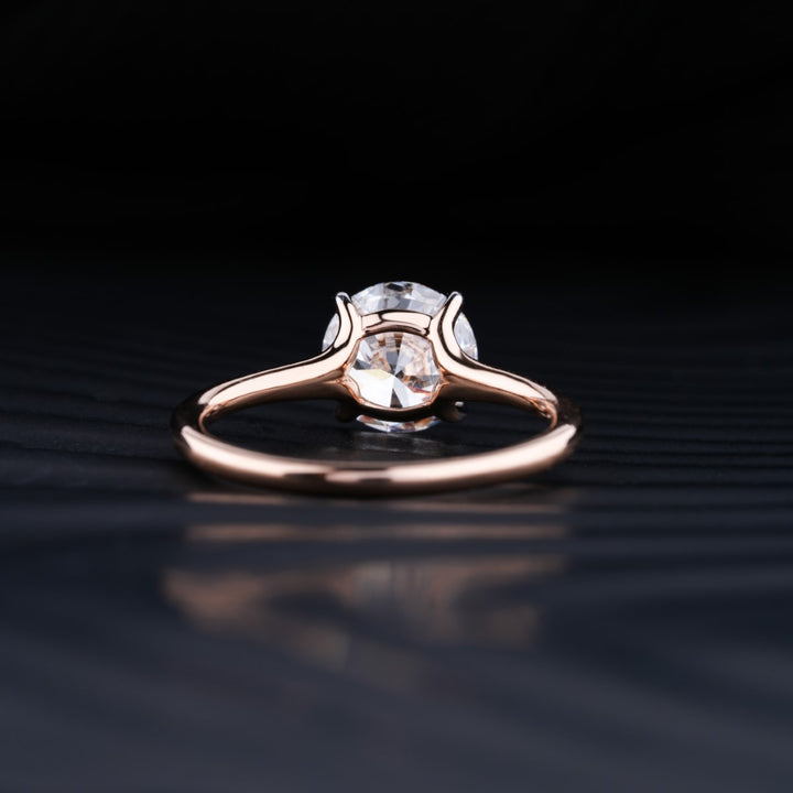 3.0 CT Round Cut Moissanite Solitaire Engagement Ring
