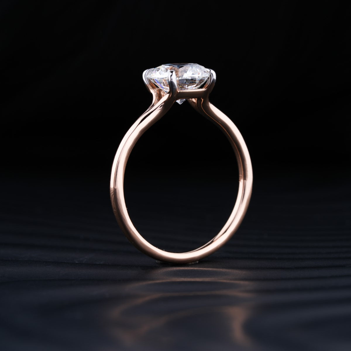 3.0 CT Round Cut Moissanite Solitaire Engagement Ring