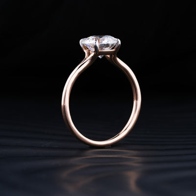 3.0 CT Round Cut Moissanite Solitaire Engagement Ring