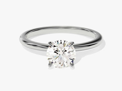 1.0CT Solitaire Round Cut Diamond Moissanite Engagement Ring