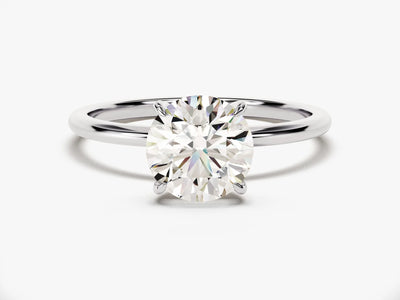 1.0CT Solitaire Round Diamond Moissanite Engagement Ring