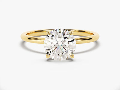 1.0CT Solitaire Round Diamond Moissanite Engagement Ring