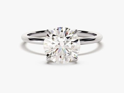 2.0CT Round Brilliant Diamond Solitaire Moissanite Engagement Ring