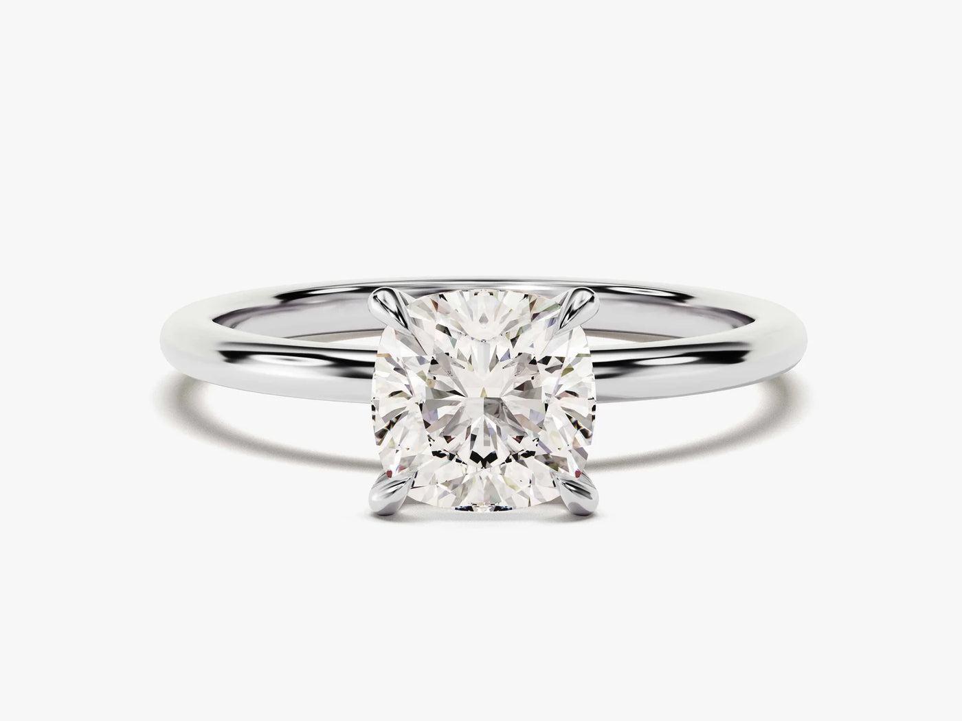 1.50CT Cushion Cut Solitaire Diamond Moissanite Engagement Ring