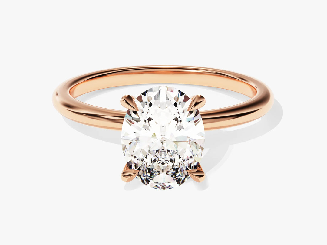 2.0CT Oval Cut Diamond Solitaire Moissanite Engagement Ring