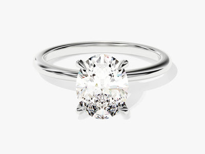 2.0CT Oval Cut Diamond Solitaire Moissanite Engagement Ring