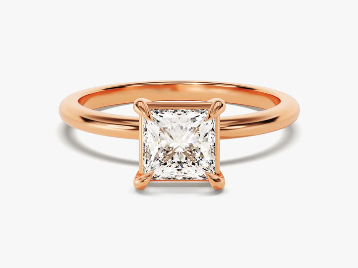 2.0CT Princess Diamond Solitaire Moissanite Engagement Ring
