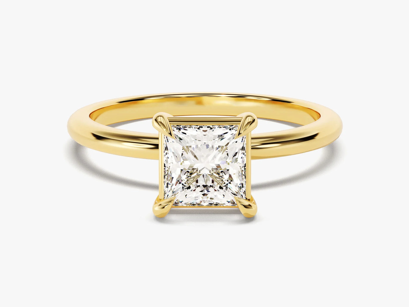 1.50CT Princess Cut Diamond Solitaire Moissanite Engagement Ring