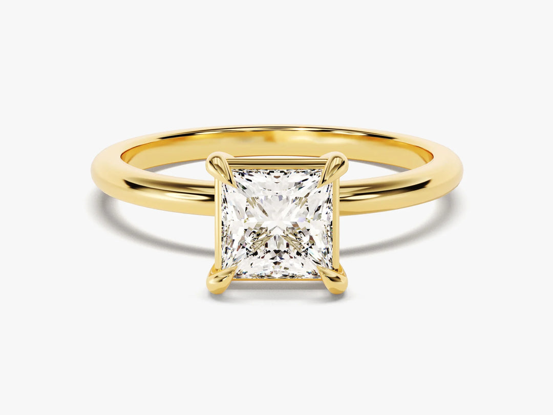 2.0CT Princess Diamond Solitaire Moissanite Engagement Ring