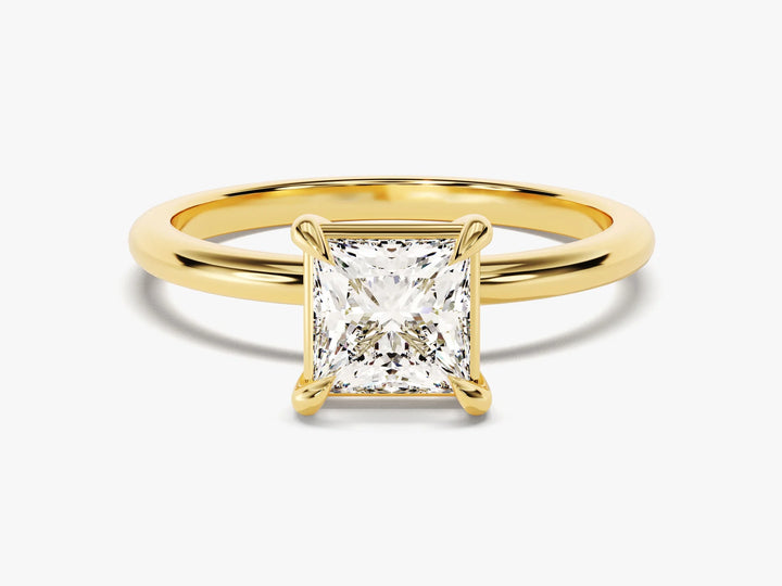 2.0CT Princess Diamond Solitaire Moissanite Engagement Ring