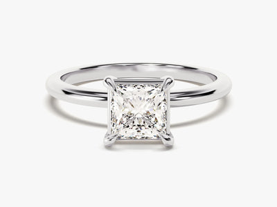 1.50CT Princess Cut Diamond Solitaire Moissanite Engagement Ring