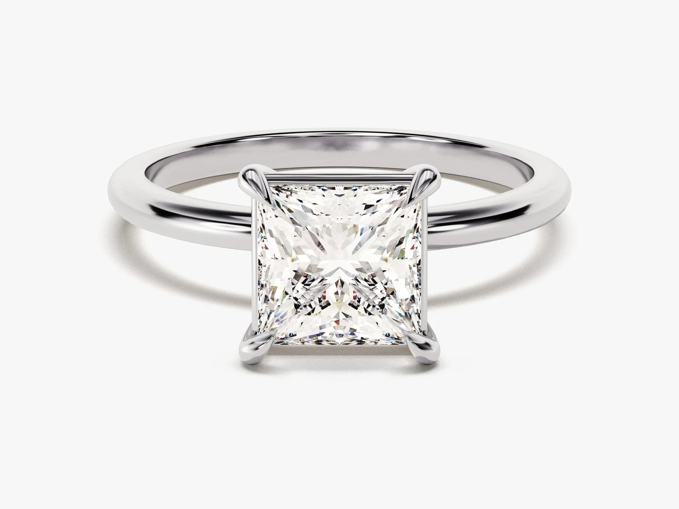 1.50CT Princess Diamond Solitaire Moissanite Engagement Ring