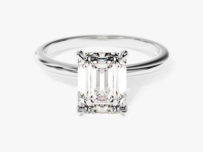 1.0CT Emerald Cut Solitaire Diamond Moissanite Engagement Ring
