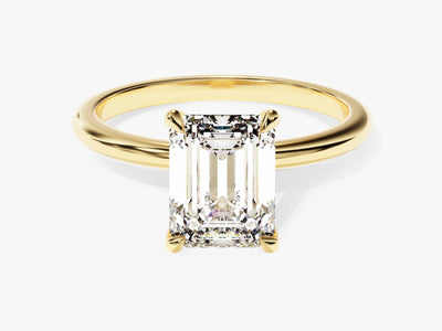 1.0CT Emerald Cut Solitaire Diamond Moissanite Engagement Ring