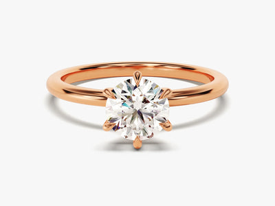 1.00CT Round Brilliant Diamond Solitaire Moissanite Engagement Ring