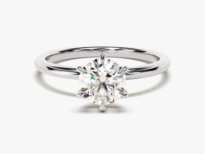 1.00CT Round Brilliant Diamond Solitaire Moissanite Engagement Ring