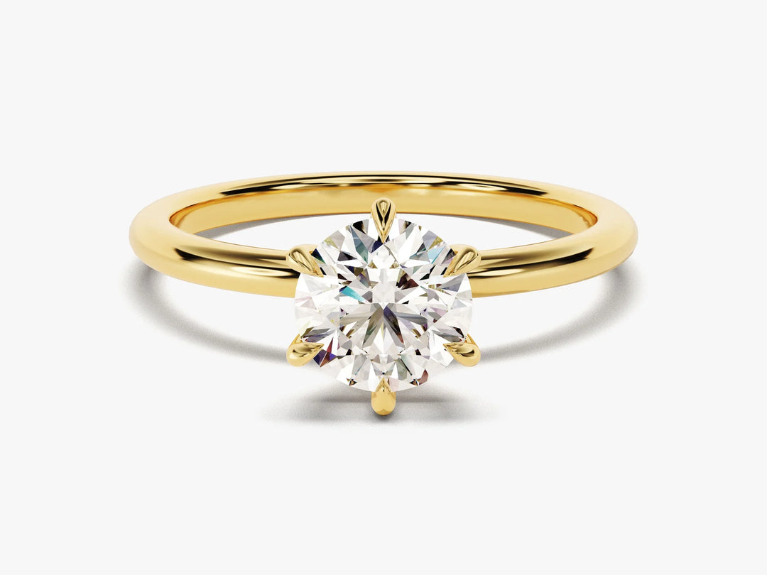 1.00CT Round Brilliant Diamond Solitaire Moissanite Engagement Ring