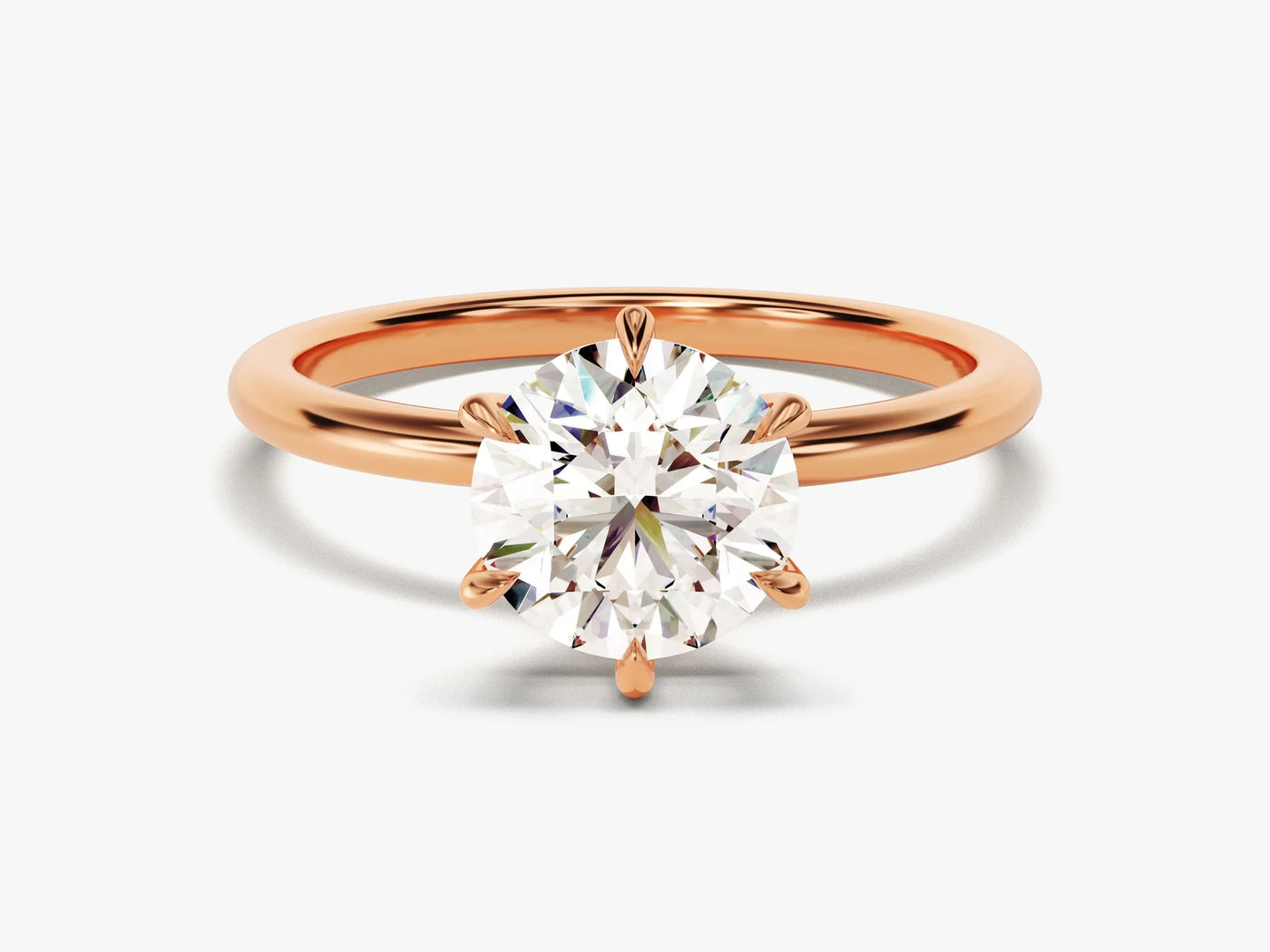 1.50CT Round Brilliant Cut Solitaire Moissanite Engagement Ring