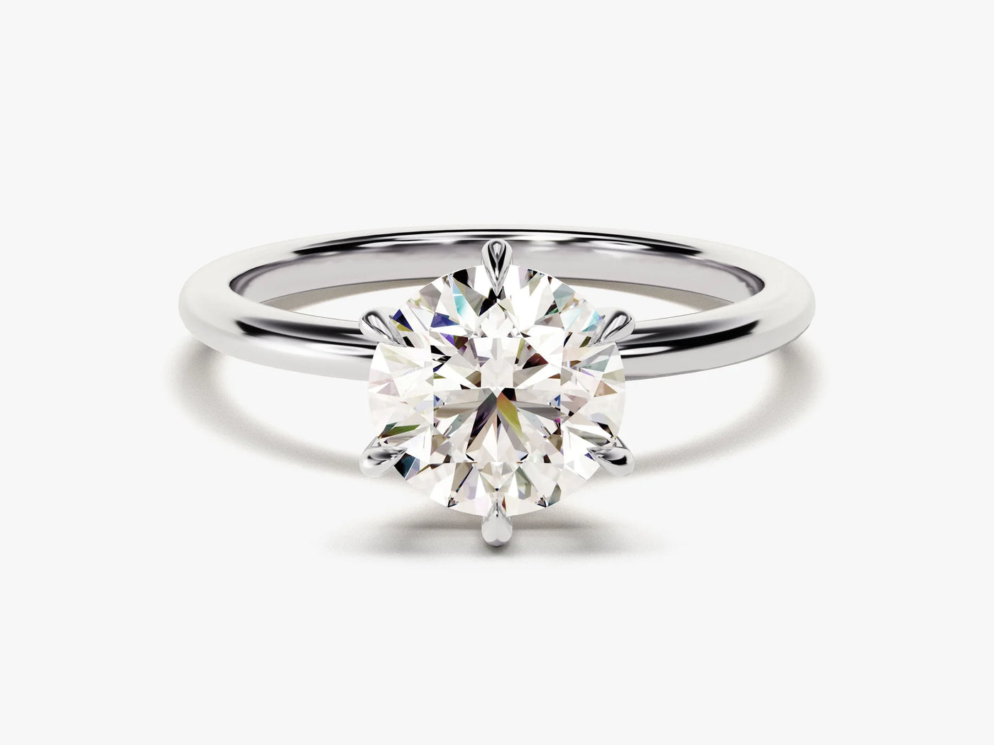 1.50CT Round Brilliant Cut Solitaire Moissanite Engagement Ring