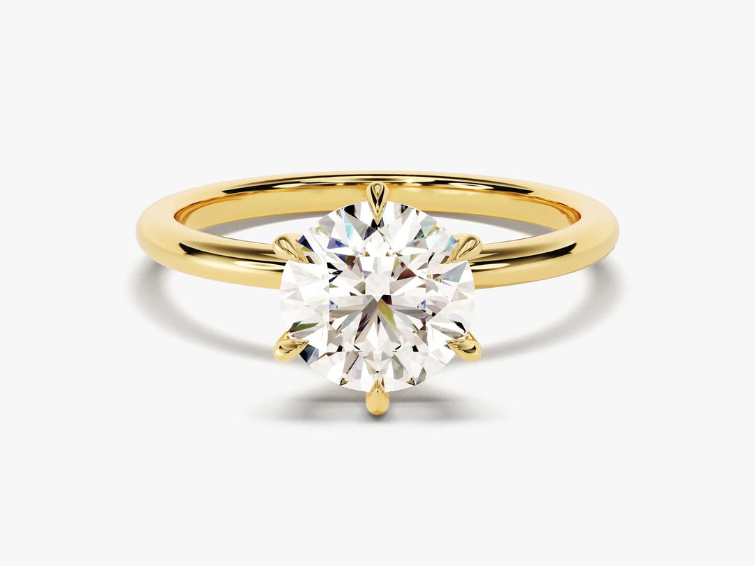 1.50CT Round Brilliant Cut Solitaire Moissanite Engagement Ring