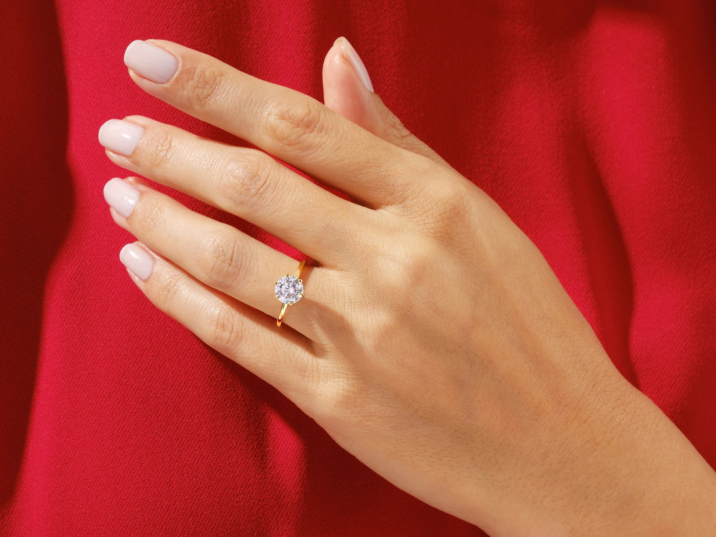 1.50CT Round Brilliant Cut Solitaire Moissanite Engagement Ring