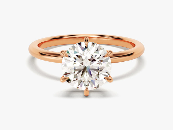 2.0CT Round Brilliant Cut Solitaire Diamond Moissanite Engagement Ring