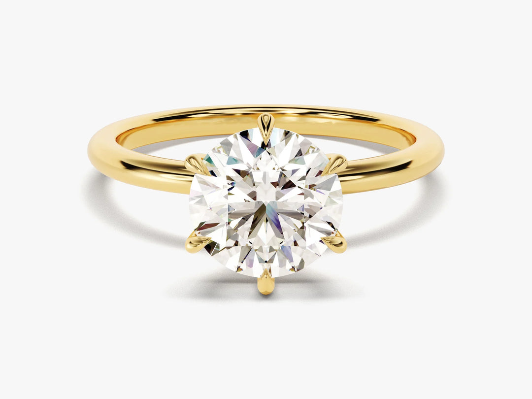 2.0CT Round Brilliant Cut Solitaire Diamond Moissanite Engagement Ring