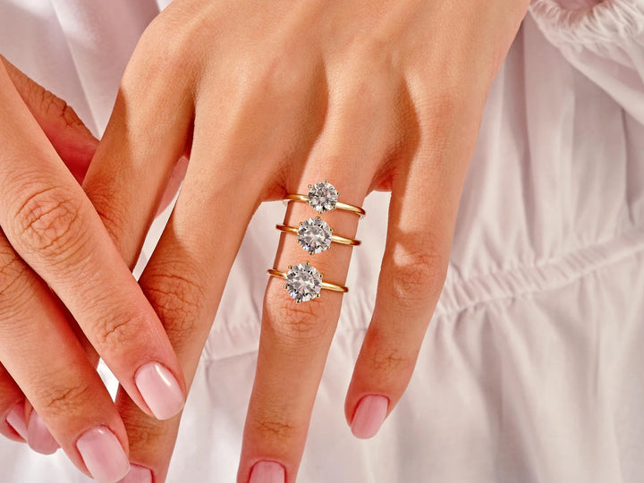 1.00CT Round Brilliant Diamond Solitaire Moissanite Engagement Ring