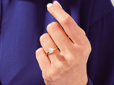 1.50CT Cushion Cut Solitaire Diamond Moissanite Engagement Ring