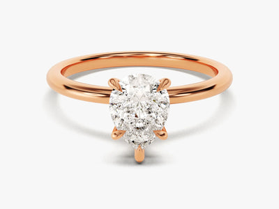 1.50CT Pear Cut Solitaire Diamond Moissanite Engagement Ring