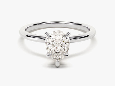 1.50CT Pear Cut Solitaire Diamond Moissanite Engagement Ring