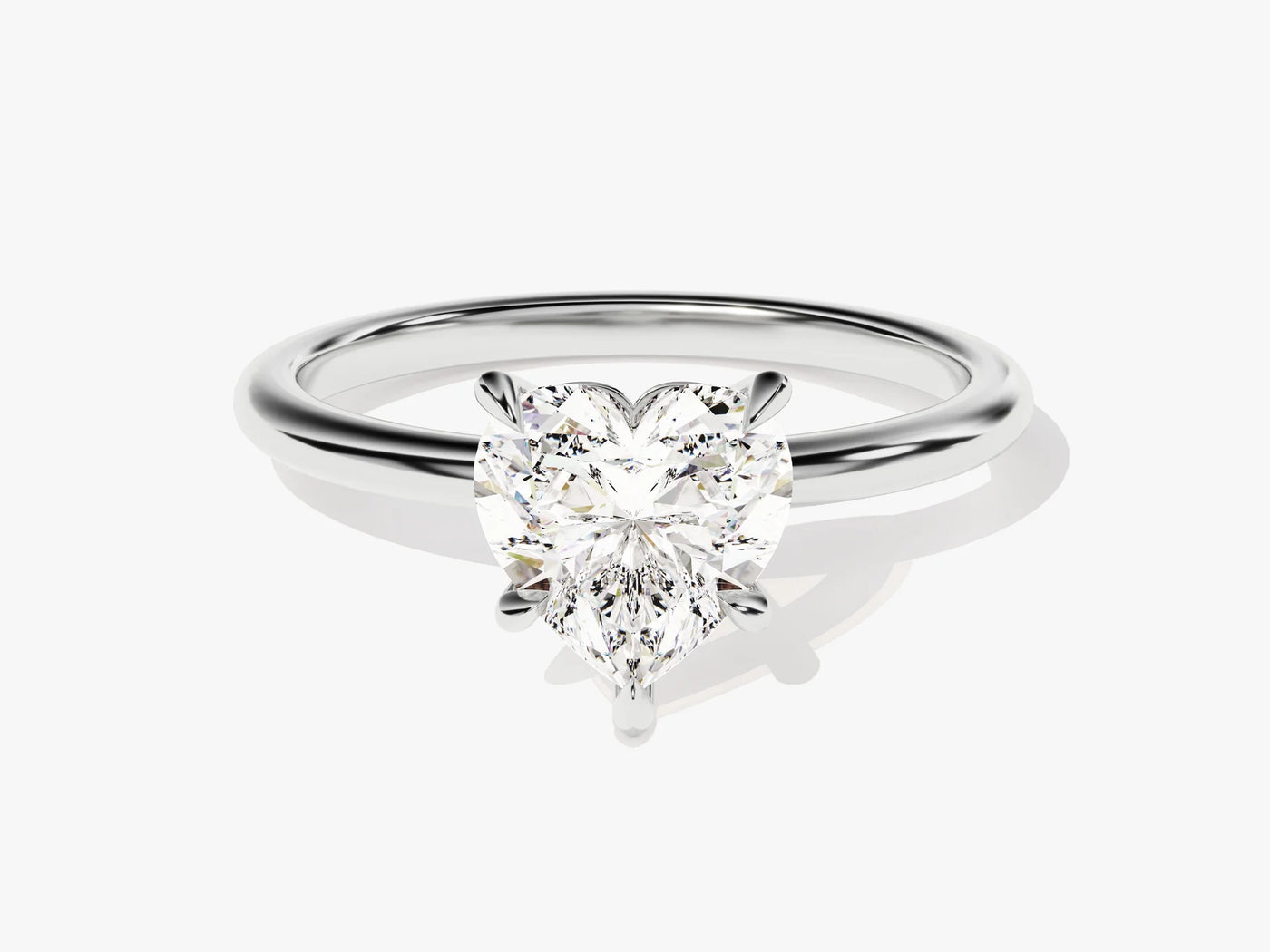 1.50CT Heart Cut Solitaire Diamond Moissanite Engagement Ring