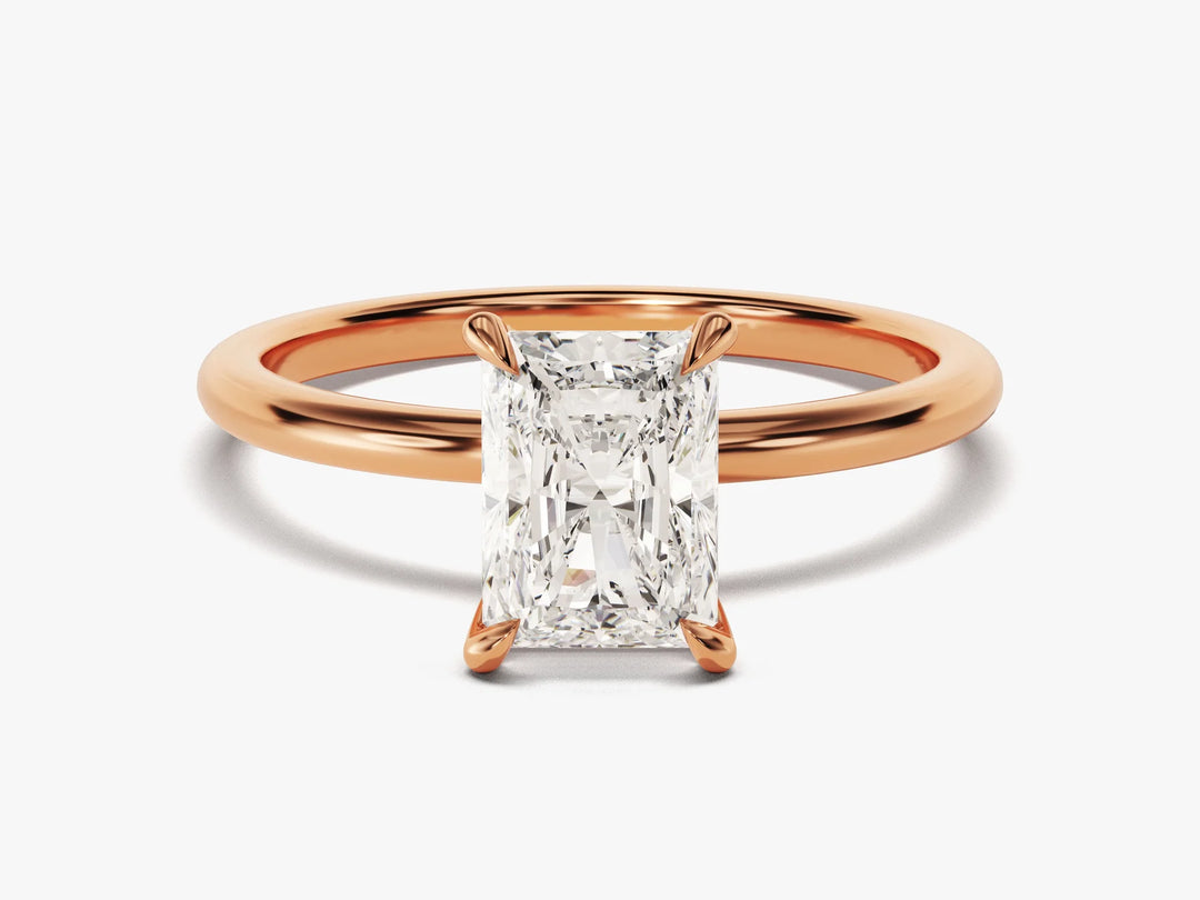 1.50CT Radiant Cut Solitaire Diamond Moissanite Engagement Ring