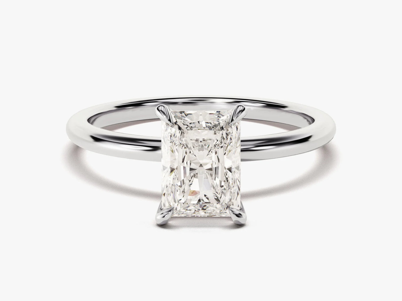 1.50CT Radiant Cut Solitaire Diamond Moissanite Engagement Ring