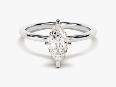 1.0CT Marquise Diamond Solitaire Moissanite Engagement Ring