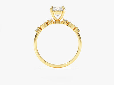 1.0CT Round Diamond Milgrain Setting Moissanite Engagement Ring