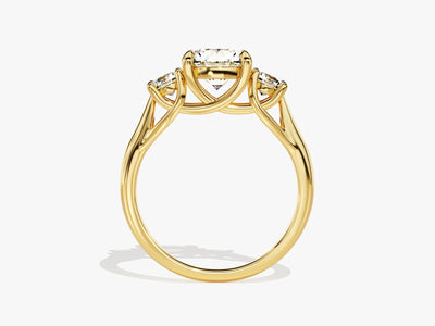 1.50CT Round Cut Diamond Three Stone Setting Moissanite Engagement Ring