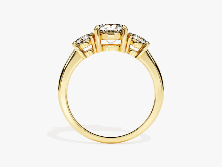 1.50CT Round Cut Diamond Three Stone Setting Moissanite Engagement Ring