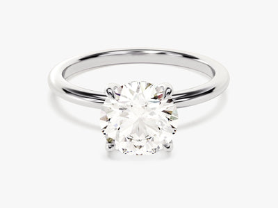 2.0CT Round Diamond Hidden Halo Moissanite Engagement Ring