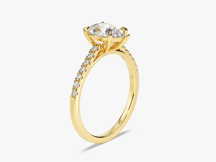 1.50CT Pear Diamond Pave Setting Moissanite Engagement Ring
