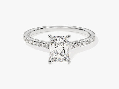 1.0CT Radaint Diamond Pave Setting Moissanite Engagement Ring