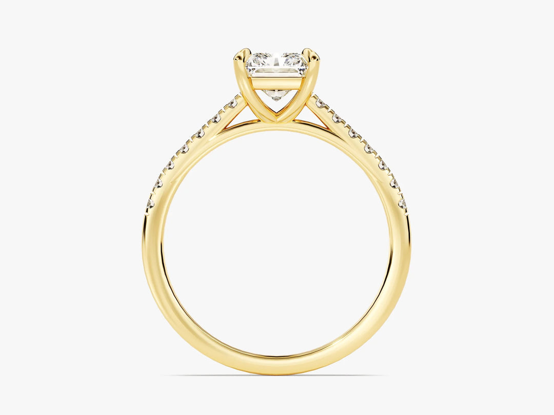 1.50CT Radaint Diamond Pave Setting Moissanite Engagement Ring